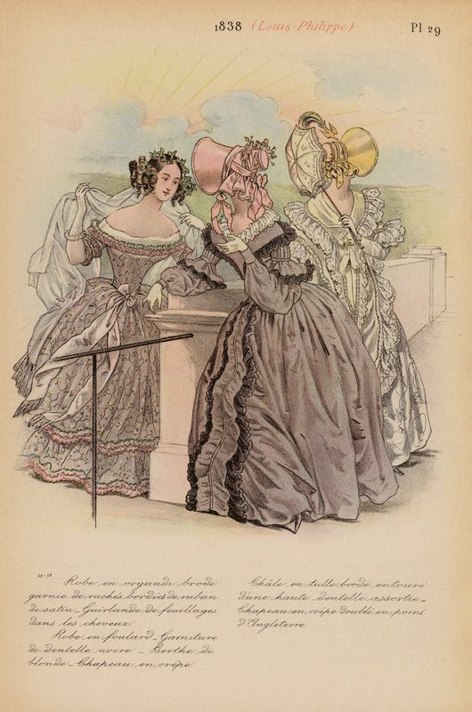 Francouzská móda: (barevná litografie). od Louis Colas
