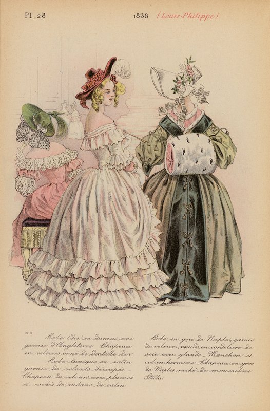 Francouzská móda: (barevná litografie). od Louis Colas