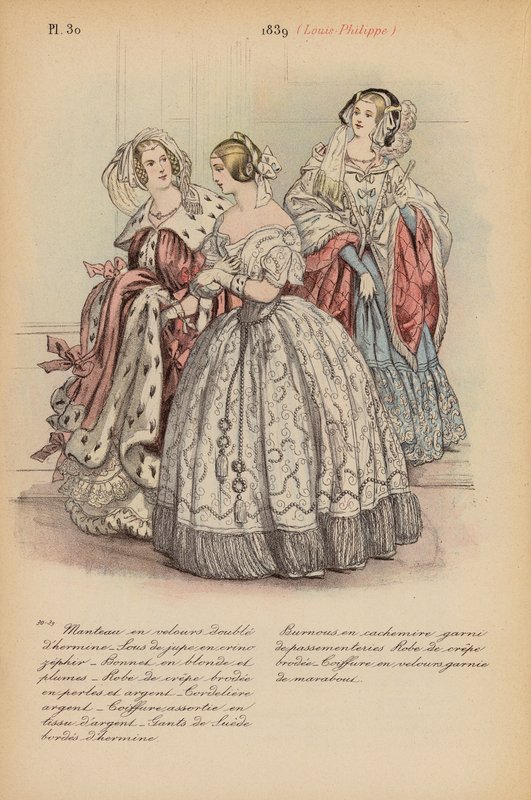 Francouzská móda: (barevná litografie). od Louis Colas