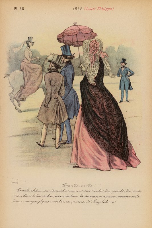 Francouzská móda: (barevná litografie). od Louis Colas