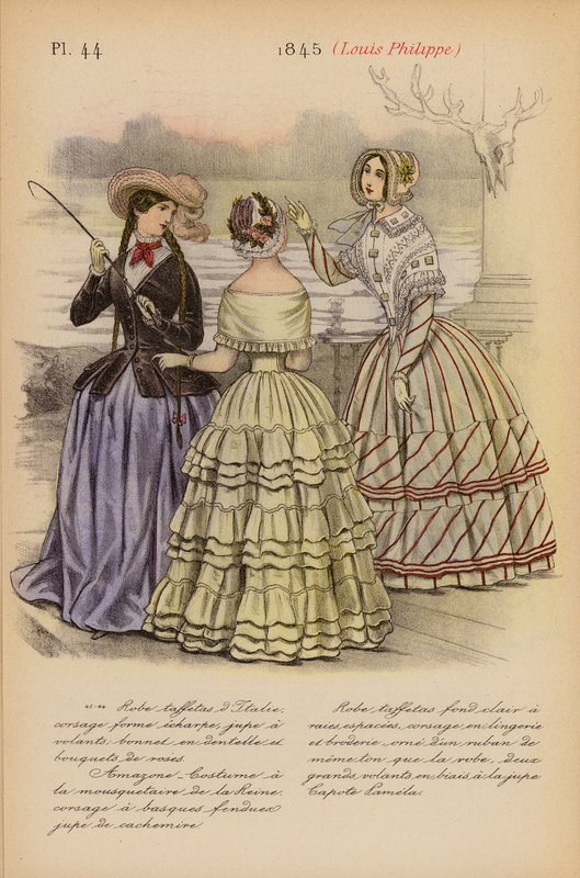 Francouzská móda: (barevná litografie). od Louis Colas