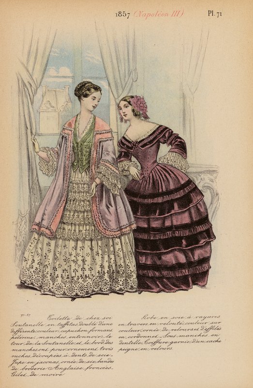 Francouzská móda: (barevná litografie). od Louis Colas