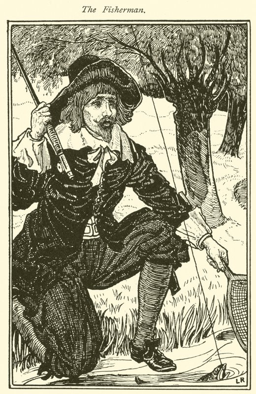 Rybář (rytina) od Louis John Rhead