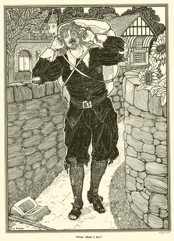 Co mám dělat? (rytina) od Louis John Rhead