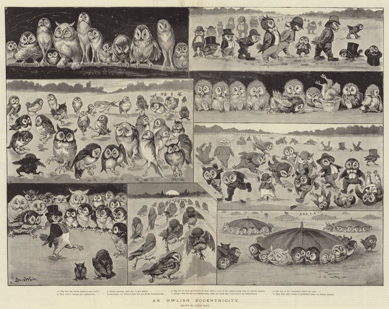Soví výstřednost od Louis Wain