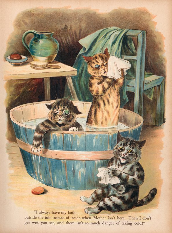 Louis Wain Cats (chromolitho) od Louis Wain