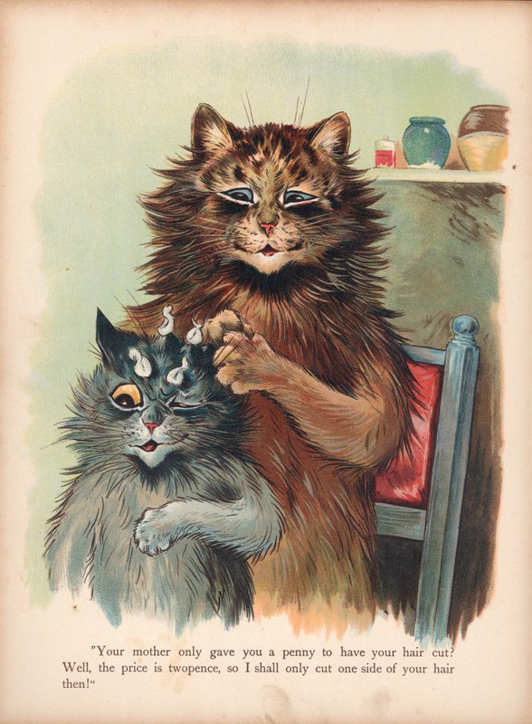 Louis Wain Cats (chromolitho) od Louis Wain