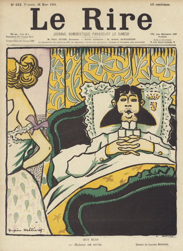 Ruy Blas, ilustrace pro Le Rire od Lucien Metivet