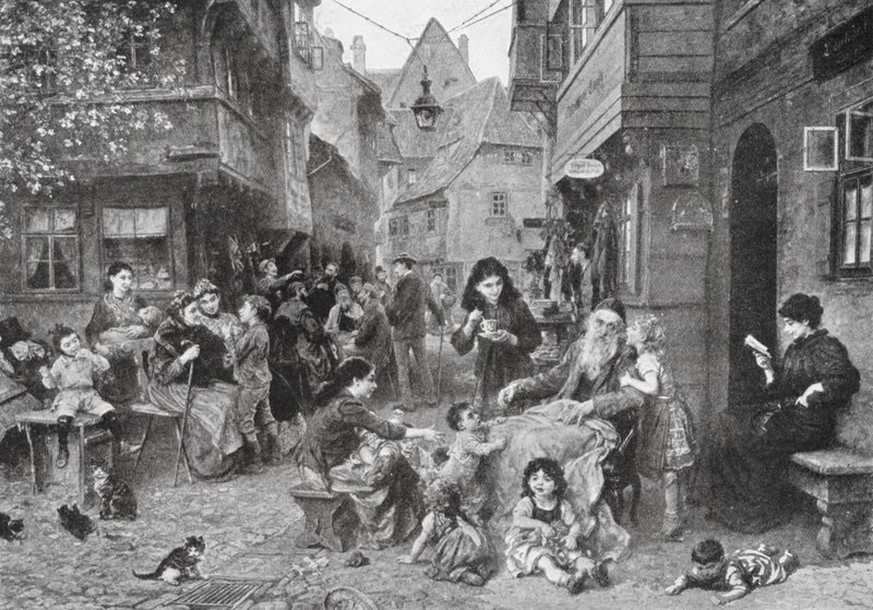 Ghetto (litografie) od Ludwig Knaus