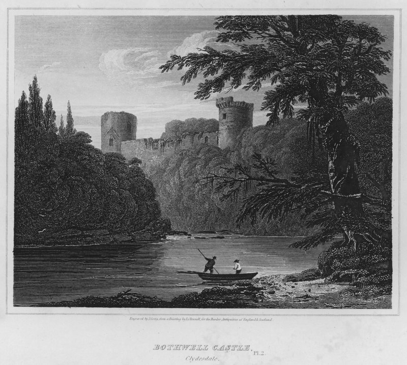 Bothwell Castle, Clydesdale (rytina) od Luke (after) Clennell