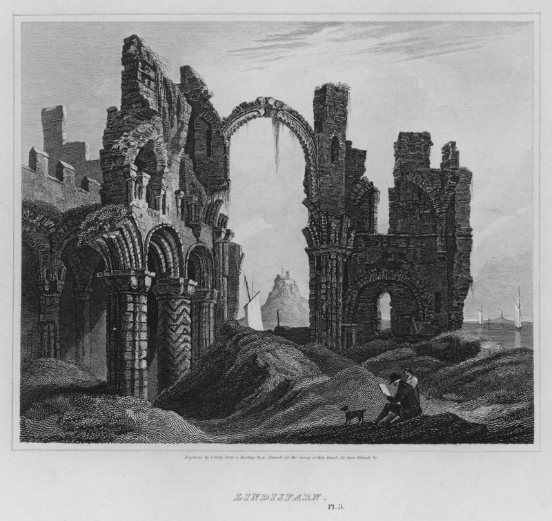 Lindisfarne (rytina) od Luke (after) Clennell