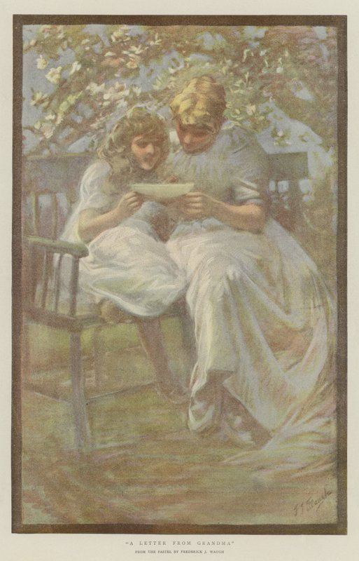 Dopis od babičky (chromolitho) od Marcella M. Walker