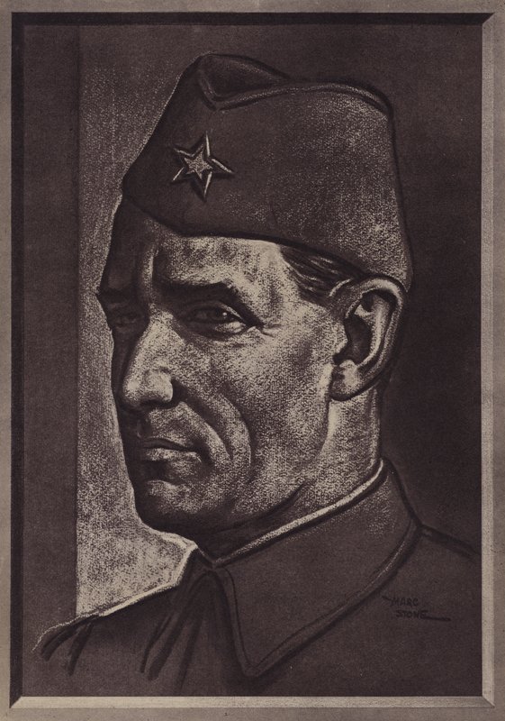 Maršál Tito, velitel partyzánské armády, která osvobodila Jugoslávii od Němců od Marcus Stone