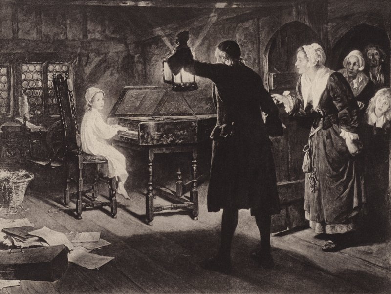 The Child Handel (litho) od Margaret Isabel Dicksee