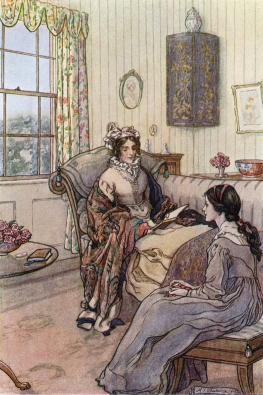 Ilustrace pro manželky a dcery od paní Gaskell od Mary V. Wheelhouse