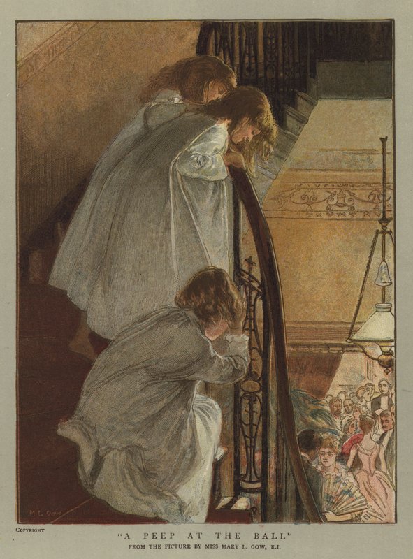 Peep at The Ball (chromolitho) od Mary L. Gow