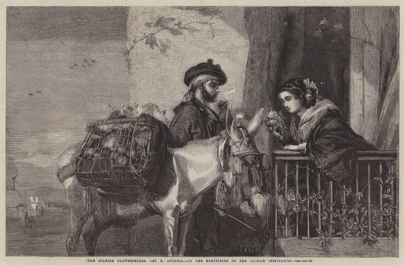 Španělský prodavač květin od Matthew Somerville Morgan