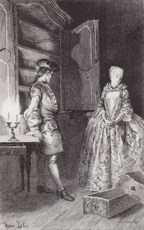 Scéna z Manon Lescaut od Maurice Leloir