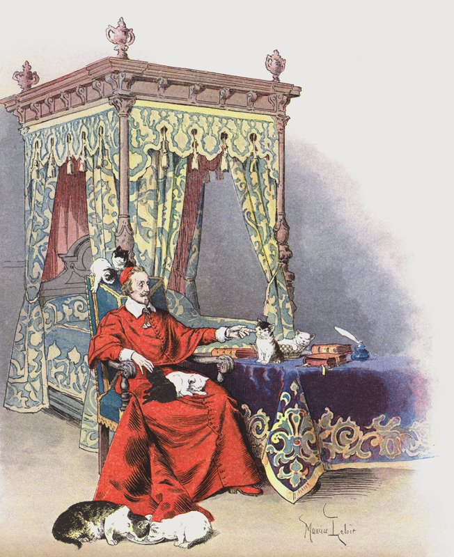 Richelieu si hraje se svými kočkami od Maurice Leloir