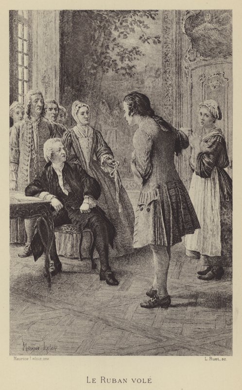 Ukradená stuha (hlubotisk) od Maurice Leloir