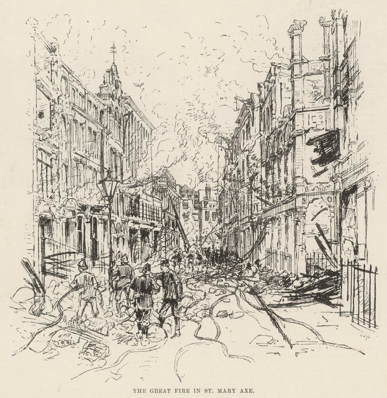Velký požár v St Mary Axe od Melton Prior
