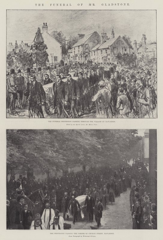 Pohřeb pana Gladstonea od Melton Prior
