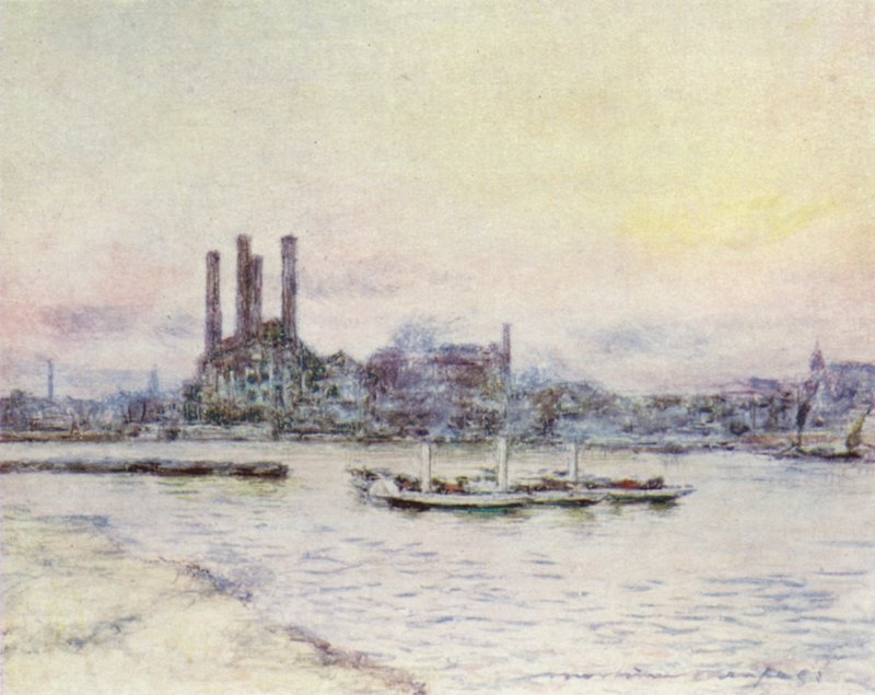 Z Battersea Bridge od Mortimer Ludington Menpes