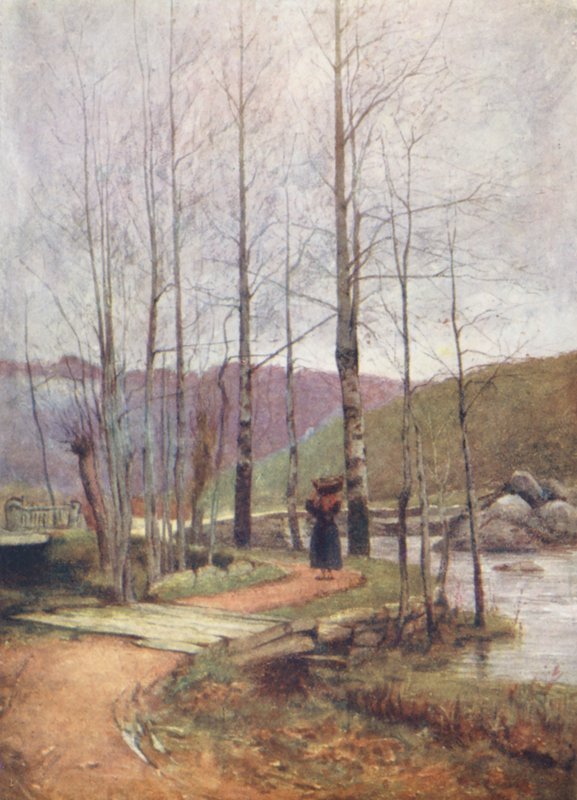 Most, Pont-Aven (barevná litografie) od Mortimer Ludington Menpes
