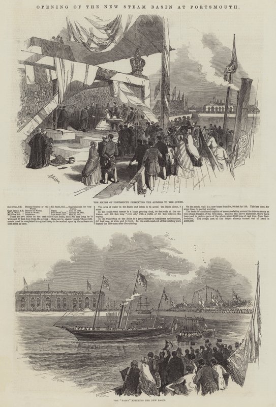 Otevření nové parní nádrže v Portsmouthu od Myles Birket Foster