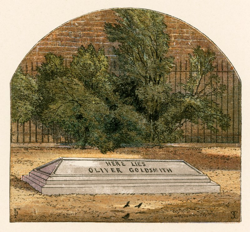 Zde leží Oliver Goldsmith od Myles Birket Foster