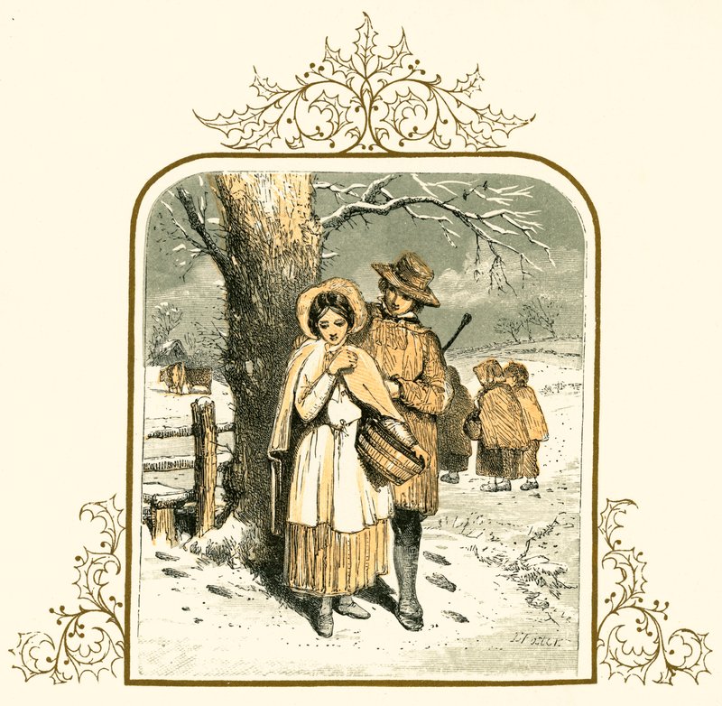 Láska ve sněhu od Myles Birket Foster