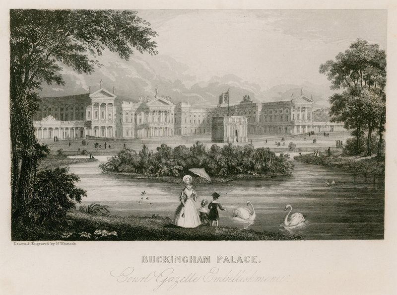 Buckinghamský palác od Nathaniel Whittock
