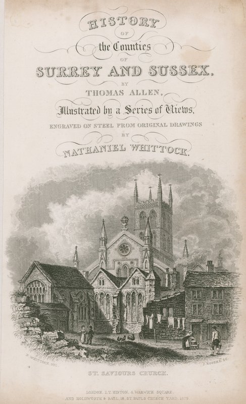 Kostel svatého Spasitele, Southwark, Surrey od Nathaniel Whittock