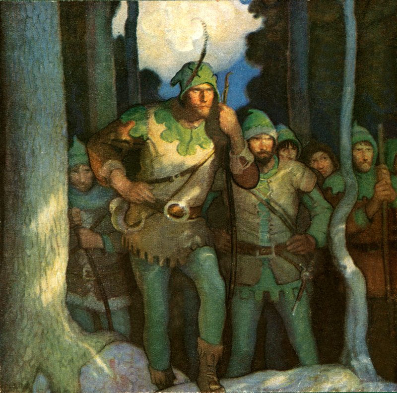 Robin Hood a jeho veselí psanci od Newell Convers Wyeth