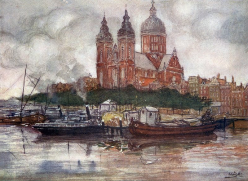 Kostel svatého Mikuláše, Amsterdam (barevné lito) od Nico Jungman