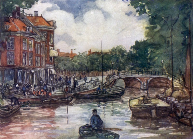 Rybí most, Leiden (barevné lito) od Nico Jungman