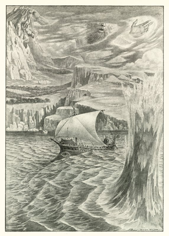 Ilustrace k Homérově Odyssei (litografie) od Patten (after) Wilson