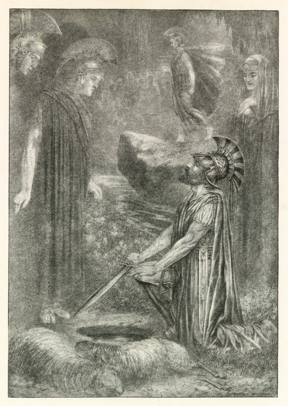 Ilustrace k Homérově Odyssei (litografie) od Patten (after) Wilson