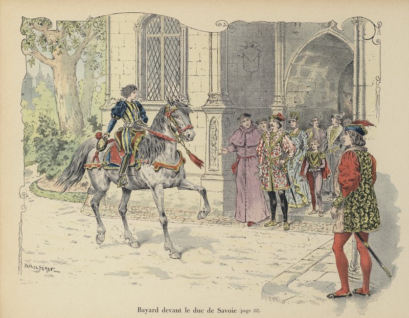 Setkání mladého Chevalier de Bayard s vévodou Savojským od Paul de Semant