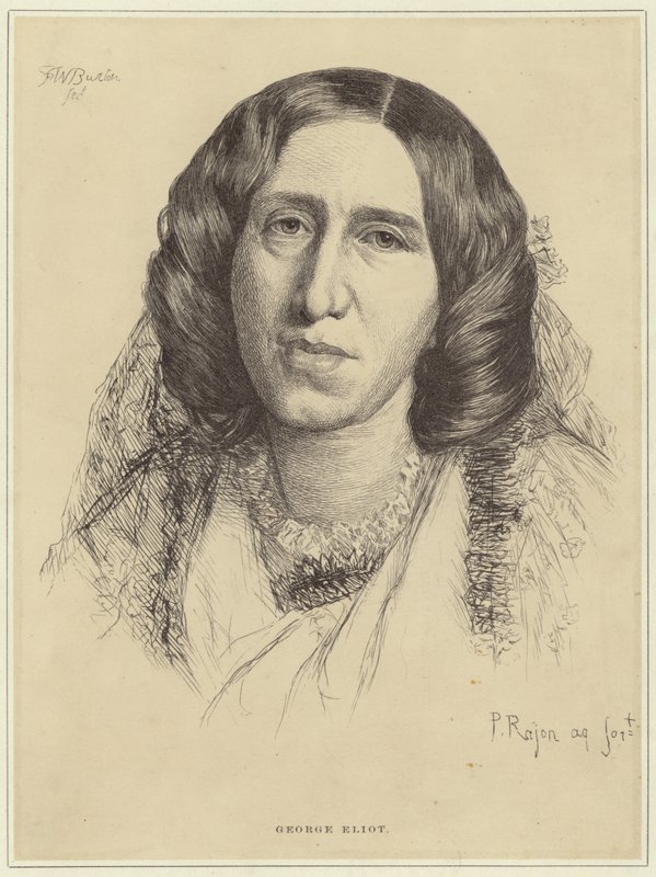 Portrét George Eliota od Paul Adolphe Rajon