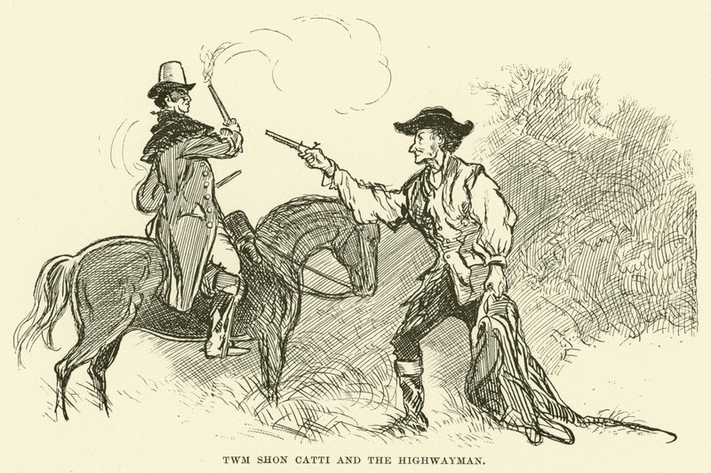 Twm Shon Catti a Highwayman (rytina) od Paul Hardy