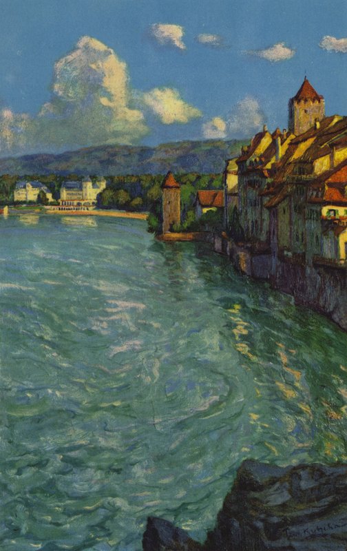 Švýcarské lázně: Rheinfelden (barevné lito) od Paul Kutscha