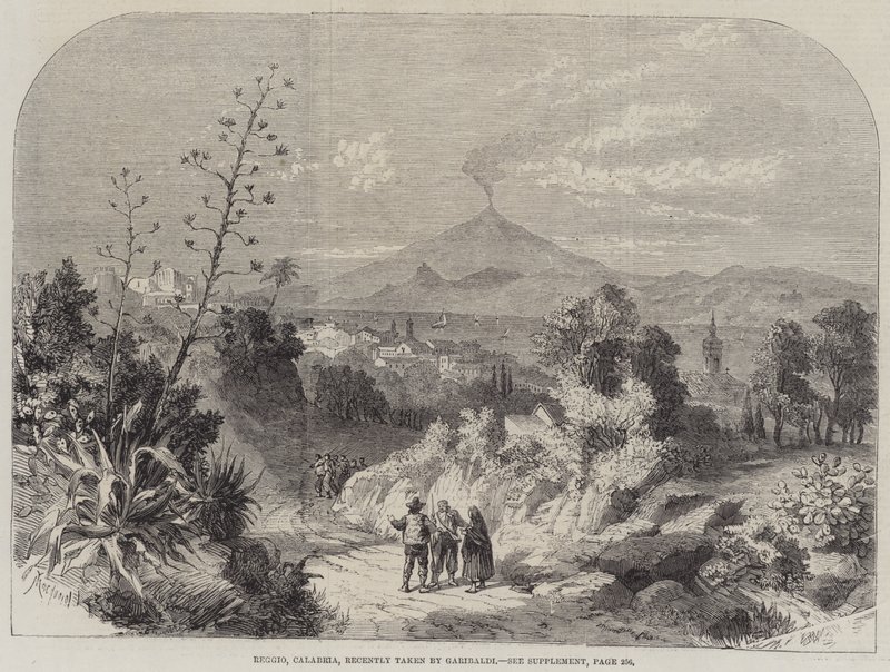 Reggio, Kalábrie, nedávno obsazené Garibaldim od Percy Macquoid