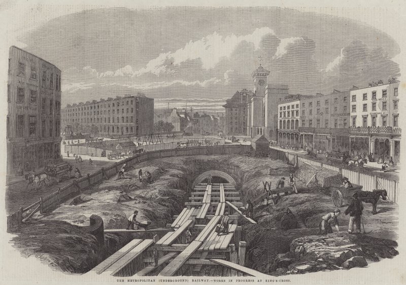 Metropolitan (underground) Railway, Work in Progress at King