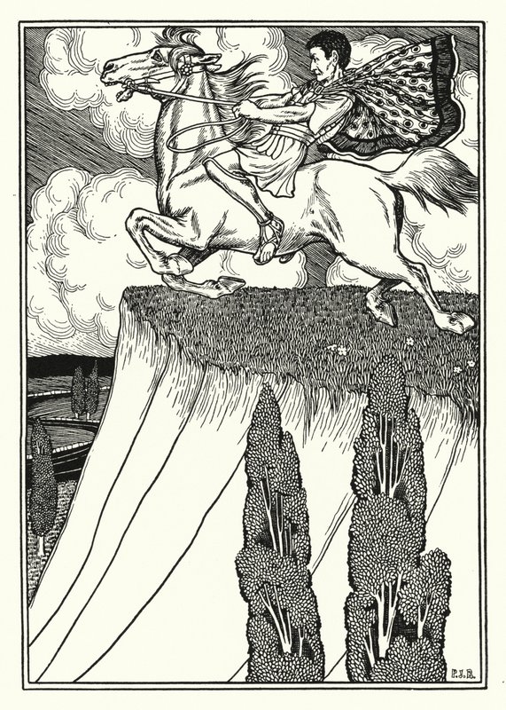 Smrt Antiocha pomsta (litho) od Percy James Billinghurst