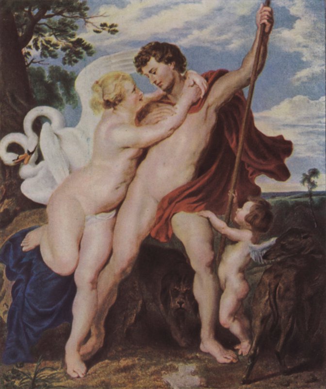Venuše a Adonis od Peter Paul Rubens