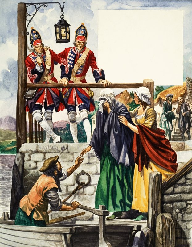 Bonnie Prince Charlie uteče do Skye od Peter Jackson