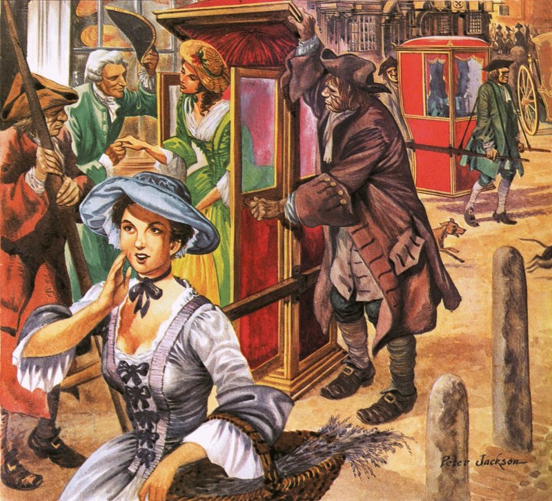 Židle Sedan v Anglii 18. století od Peter Jackson