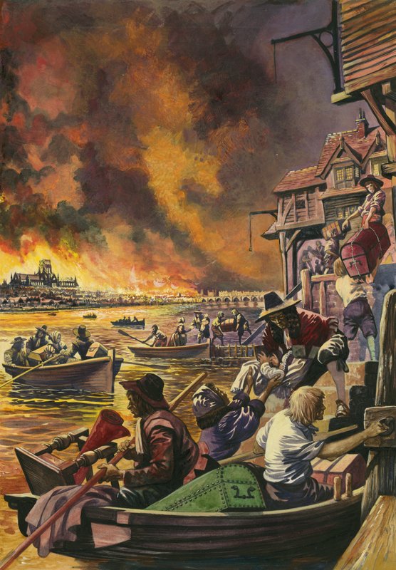 Velký požár Londýna 1666 od Peter Jackson