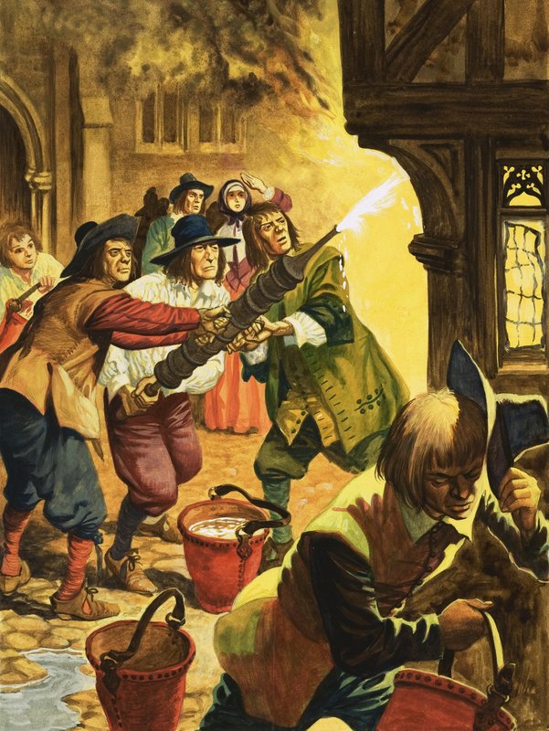 Velký požár Londýna z roku 1666 od Peter Jackson